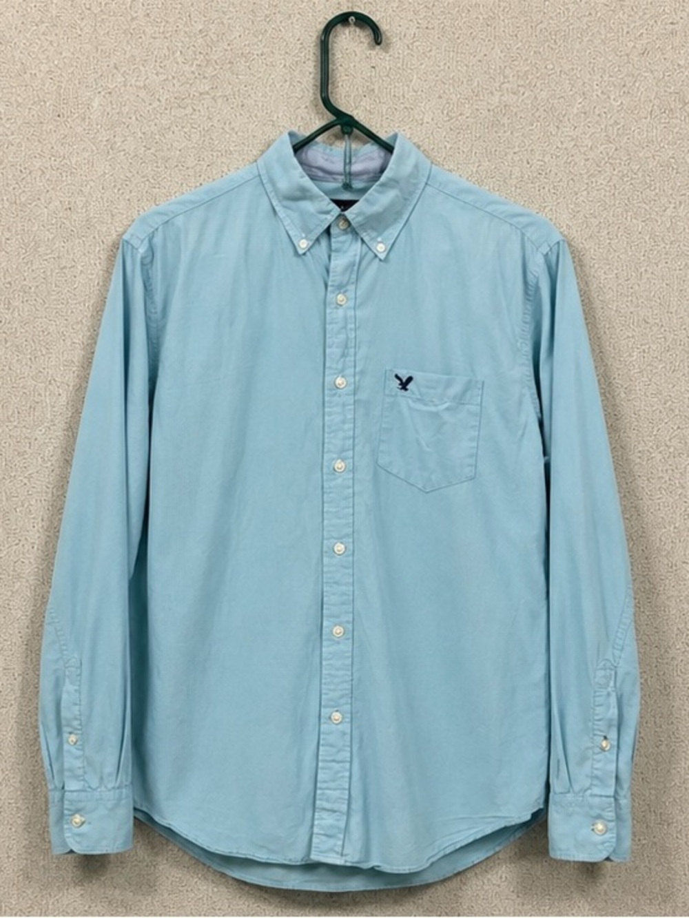 American Eagle Outfitters Sky Blue Button-Down Shirt